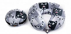 Подушка для путешествий Fancy Armor FTS_PIL_408 Все любят котиков Memory Foam
