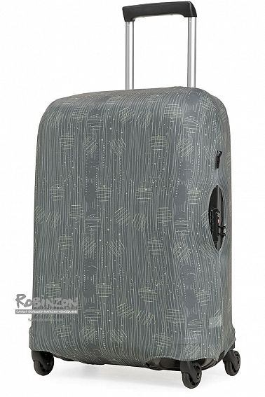 Чехол для чемодана средний Eberhart EBH445-M Brown with White Lines