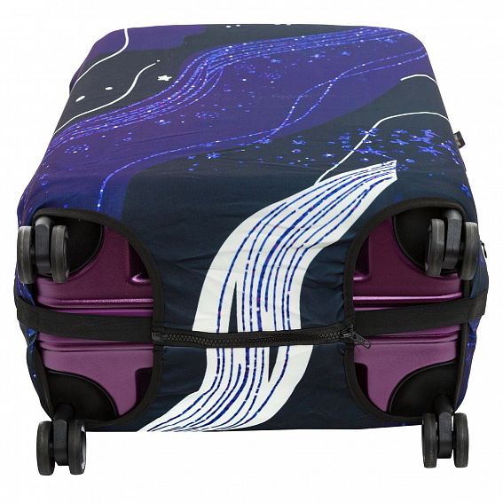 Чехол для чемодана средний Eberhart EBHP03 M Diagonal Purple Waves