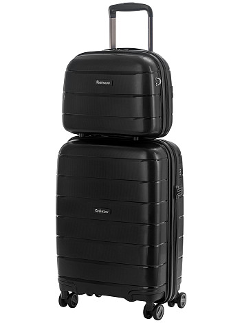 Чемодан и бьюти-кейс Robinzon RP3615 Malta Black Edition S+BC