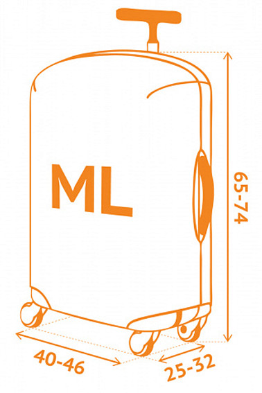 Чехол для чемодана средний Routemark SP180 Эмоджи-M/L