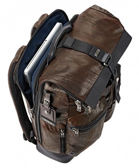 Рюкзак Tumi 92388DB2 Bravo Leather Luke Roll Backpack 15