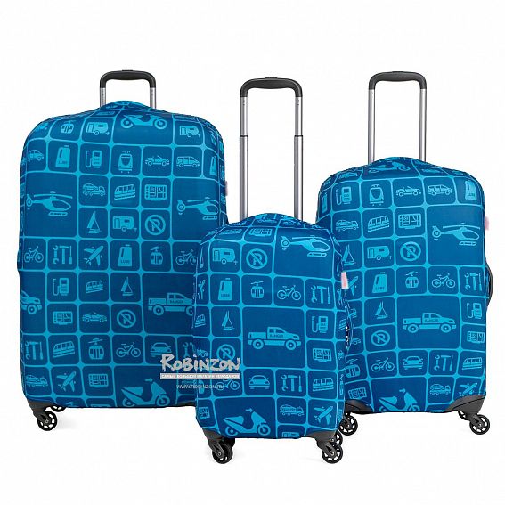 Чехол для чемодана большой Eberhart EBH398-L Blue Squares