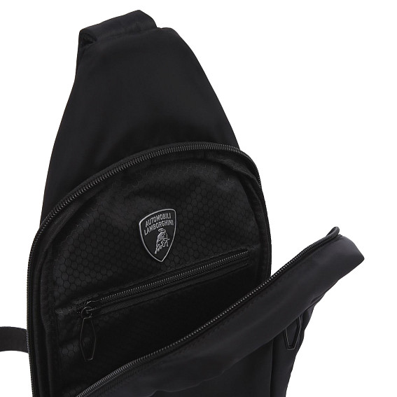 Рюкзак на одно плечо Automobili Lamborghini LBBO00390T Black LMBG36
