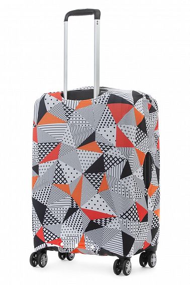 Чехол для чемодана средний Eberhart EBH447-M Black, White and Red Triangles