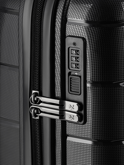 Чемодан и бьюти-кейс Robinzon RP3615 Malta Black Edition S+BC