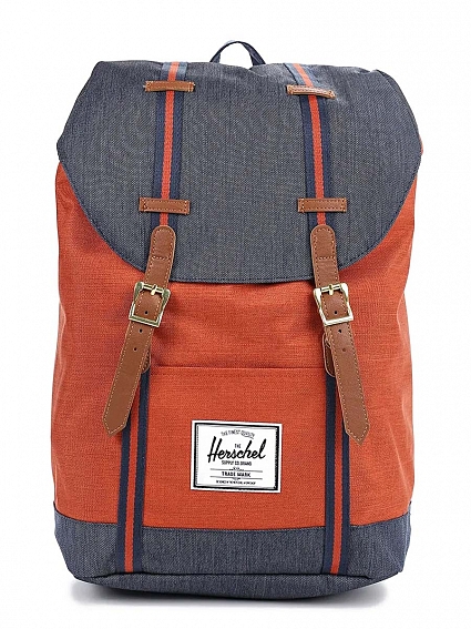 Рюкзак Herschel 10066-03539-OS Retreat Backpack Indigo Denim/Picante Crosshatch/Tan