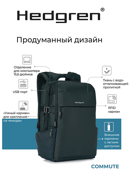 Рюкзак Hedgren HCOM04 Commute Tram Backpack 15,4 RFID