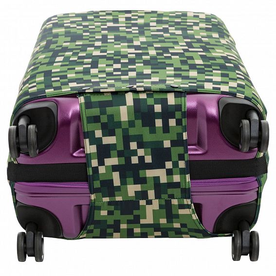Чехол для чемодана средний Eberhart EBH601-M Green Camo Pixels