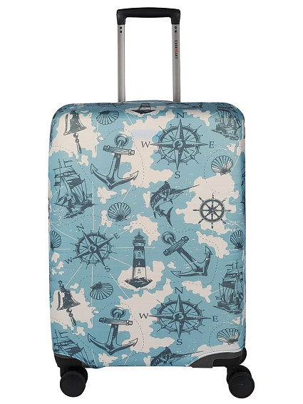 Чехол для чемодана средний Eberhart EBH812-M Ocean Trip Light Blue