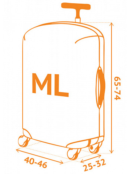 Чехол для чемодана средний Routemark SP240 Royal Blue-M/L