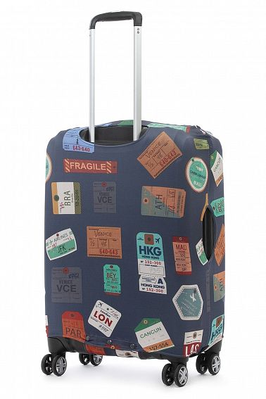 Чехол для чемодана средний Eberhart EBH586 M Travel Stickers