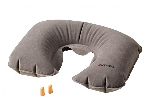 Комплект из надувной подушки и берушей Wenger 604585 Inflatable Neck Pillow & Earplugs