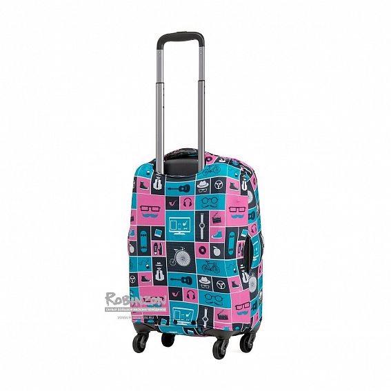 Чехол для чемодана малый Eberhart EBH396-S Teal, Pink and Dark Squares