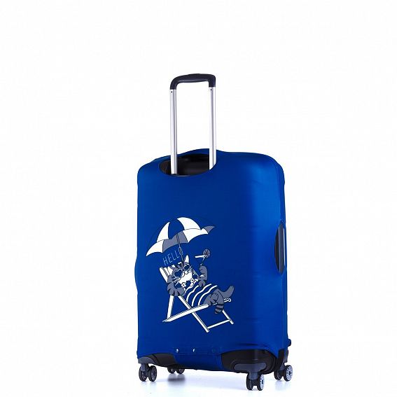 Чехол для чемодана средний Eberhart EBH580 M Hello Cat-Dark Blue