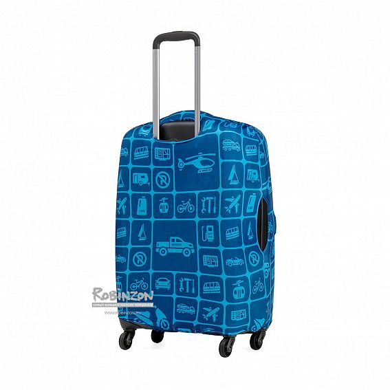 Чехол для чемодана средний Eberhart EBH398-M Blue Squares