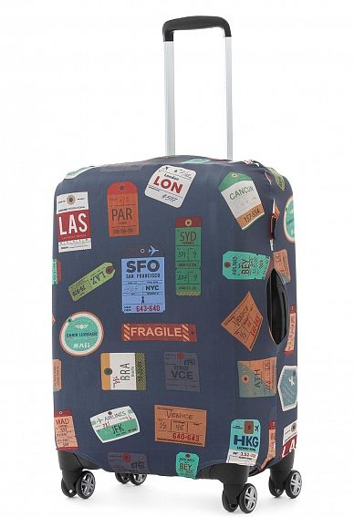 Чехол для чемодана средний Eberhart EBH586 M Travel Stickers